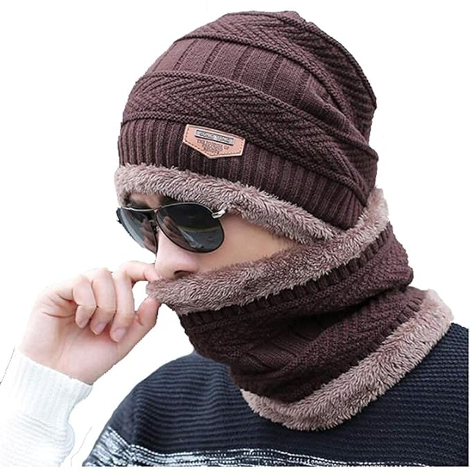 Beanie Cap & Muffler for Men Winter Wear